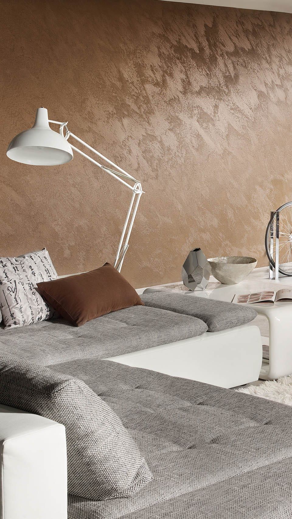 Moderne Wohnzimmermöbel mit eleganter Beleuchtung