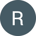 Graues Kreis-Icon mit weißem Buchstaben R